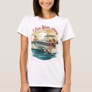 Serene Sailing: Två kvinnor som njuter av Vatten T Shirt