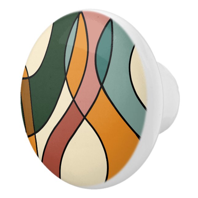 Serene Savanna Gentle Abstract Modern Earthy Knopp (Höger)