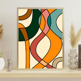 Serene Savanna Gentle Abstract Modern Earthy  Poster
