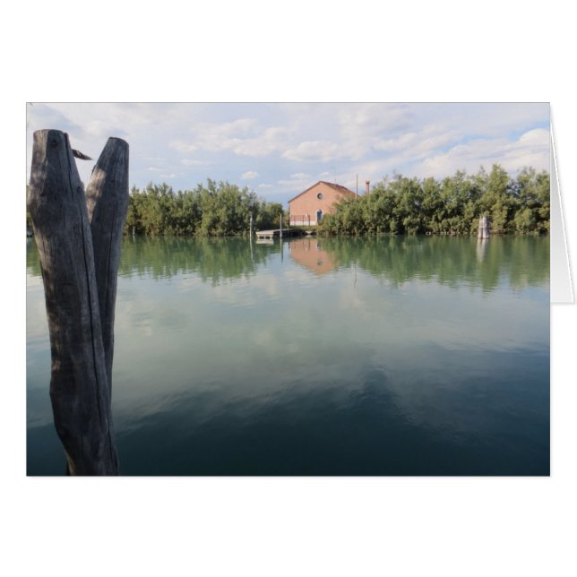 Serene-scenen i Torcello! Hälsningskort (Framsidan Horizontal)