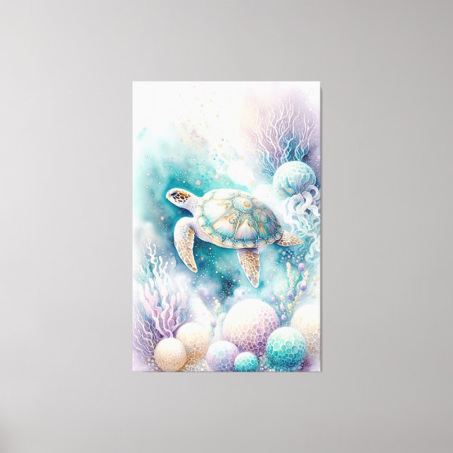 Serene Sea Turtle Decor Canvastryck (Framsida)