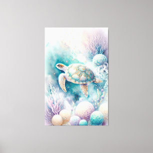 Serene Sea Turtle Decor Canvastryck