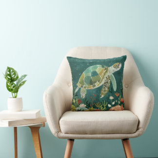 Serene Sea Turtle: Underwater Oasis Kudde