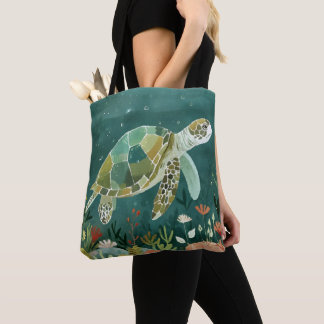 Serene Sea Turtle: Underwater Oasis Tygkasse
