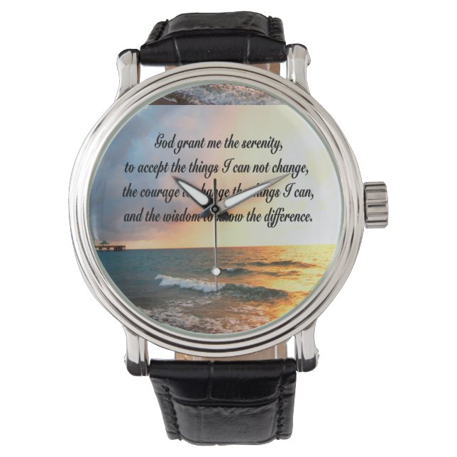 SERENE SERENITY PRAYER SUNRISE PHOTO DESIGN ARMBANDSUR (Framsida)