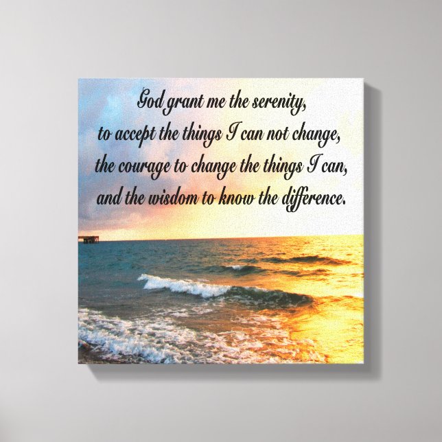 SERENE SERENITY PRAYER SUNRISE PHOTO DESIGN CANVASTRYCK (Framsida)