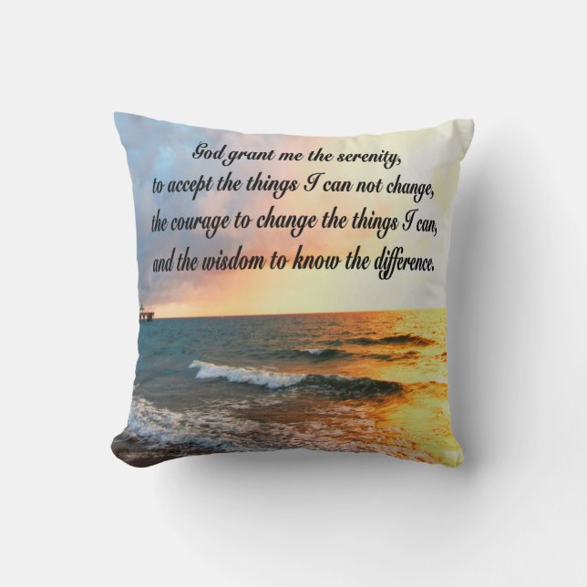 SERENE SERENITY PRAYER SUNRISE PHOTO DESIGN KUDDE (Framsida)