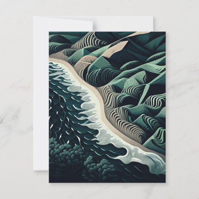 Serene Shores Anteckningskort (Framsida)