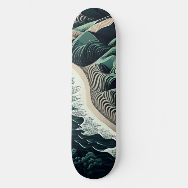 Serene Shores Mini Skateboard Bräda 18,5 Cm (Framsida)