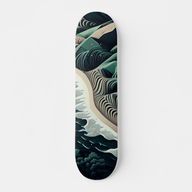 Serene Shores Mini Skateboard Bräda 18,5 Cm (Framsida)