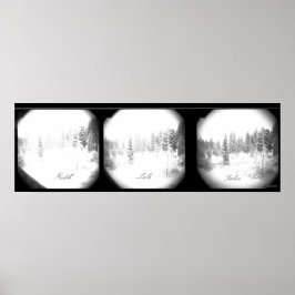 Serene Sierra Snowstorm Poster