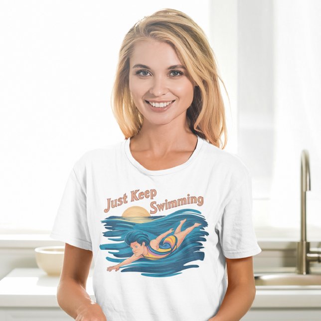 Serene Simma: Just Behålla Swimming T Shirt (Skapare uppladdad)