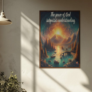 Serene Sjö reflektioner Poster