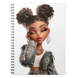 Serene Sparkle Muse Spiral Photo Notebook Anteckningsbok