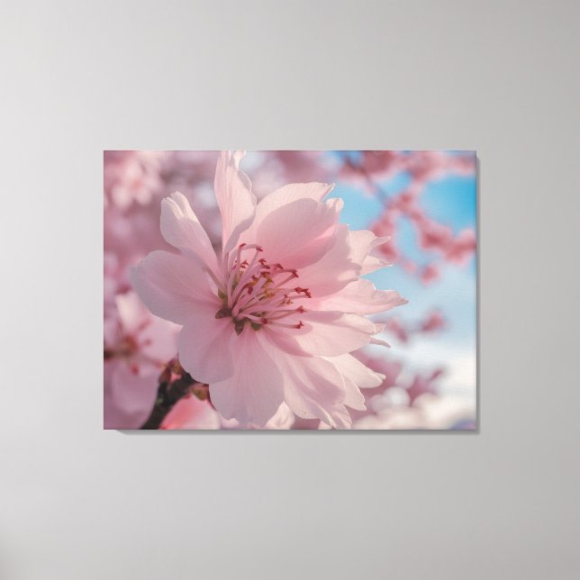 Serene Spring Flower Art Canvas Print (Framsida)