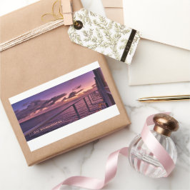 Serene Sunrise Cruiseskepp Rektangulärt Klistermärke