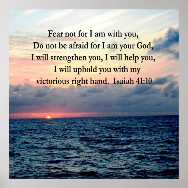 SERENE SUNRISE ISAIAH 41:10 POSTER (Framsidan)