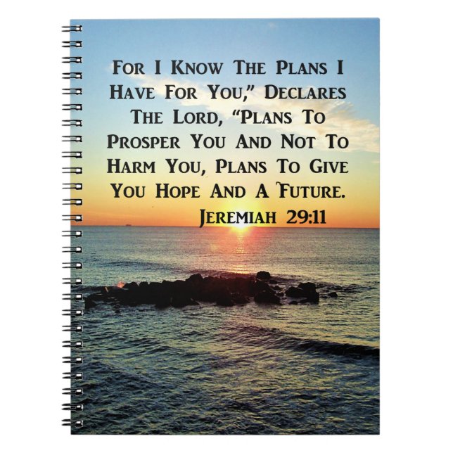 SERENE SUNRISE JEREMIAH 29:11 SCRIPTURE DESIGN ANTECKNINGSBOK (Framsidan)
