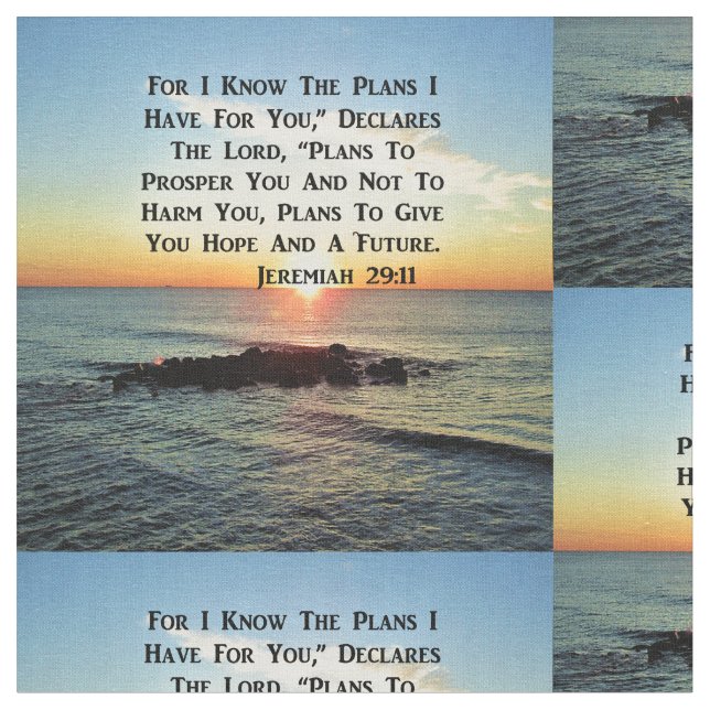 SERENE SUNRISE JEREMIAH 29:11 SCRIPTURE DESIGN TYG (Närbild)