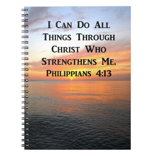 SERENE SUNRISE PHILIPPIANS 4:13 PHOTO SCRIPTURE ANTECKNINGSBOK (Framsidan)