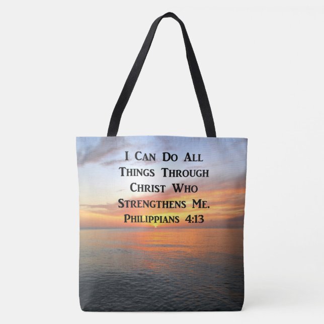 SERENE SUNRISE PHILIPPIANS 4:13 PHOTO SCRIPTURE TYGKASSE (Framsida)