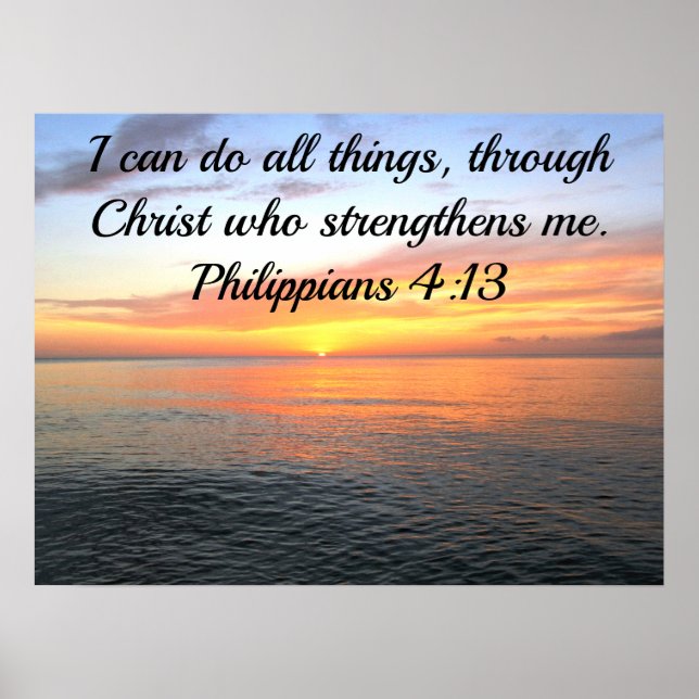 SERENE SUNRISE PHILIPPIANS 4:13 POSTER (Framsidan)