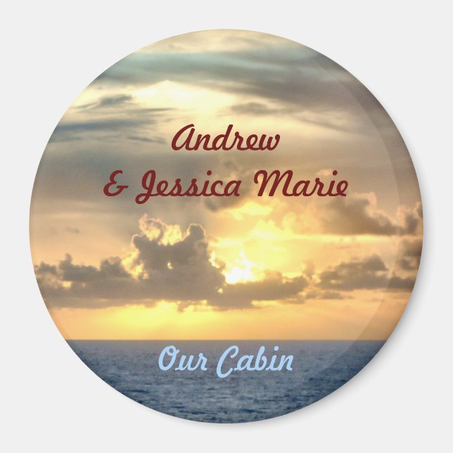 Serene Sunrise Stateroom Door Marker Magnet (Framsidan)