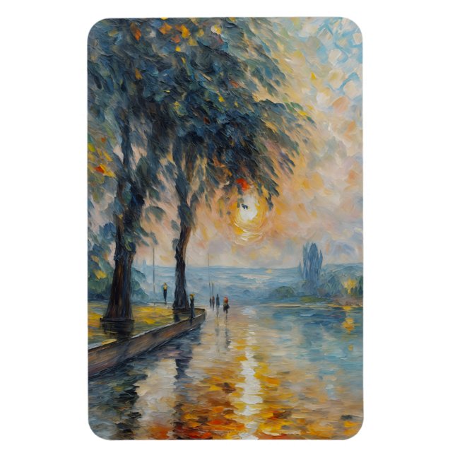 Serene Sunset by Vatten Impressionist Ligcape Art Magnet (Vertikal)
