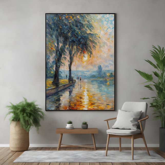 Serene Sunset by Vatten Impressionist Ligcape Art Poster (Skapare uppladdad)