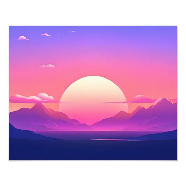 Serene Sunset Dreamscape Fototryck (Framsidan)