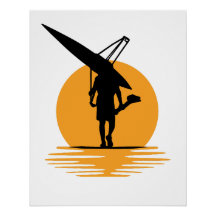 Serene Sunset Rwing:Minimalist Oarsman Silhouette