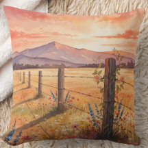 Serene Sunset Wildflower Field