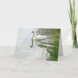 Serene Svan & Dragonfly Sympathy Greeting Card Kort