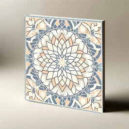 Serene Symmetry: Pastel Harmony Kakelplatta