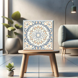 Serene Symmetry: Pastel Harmony Kakelplatta