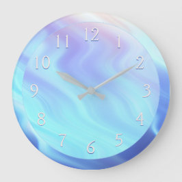Serene Teal Lavender Ro Stor Klocka