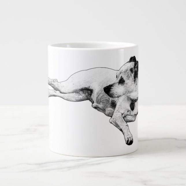 Serene Terrier Moment Jumbo Mugg (Framsidan)