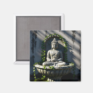 Serene Tranquil Buddha Fontän Magnet