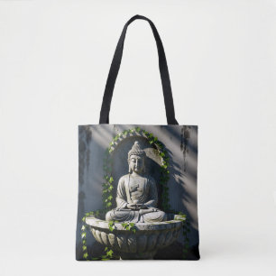Serene Tranquil Buddha Fontän Tygkasse