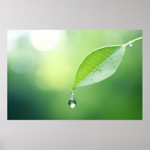 Serene tranquil löv Vatten Poster