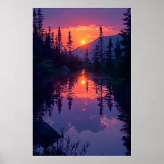 Serene Tranquil Sjö Poster