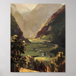 Serene Valley Ligcape Poster