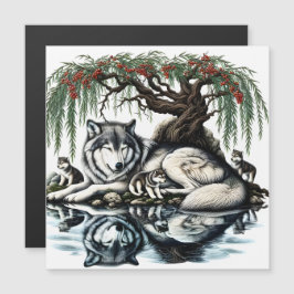 Serene Varg Family Oasis i Idyllic Nature