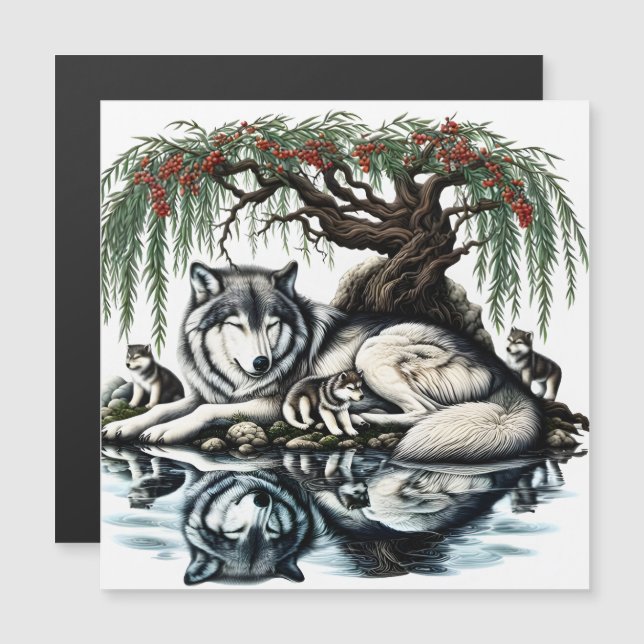 Serene Varg Family Oasis i Idyllic Nature (Fram/baksida)