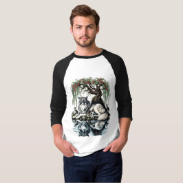 Serene Varg Family Oasis i Idyllic Nature T Shirt