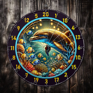 Serene Vatten Dolphin Dartboard Design Darttavla