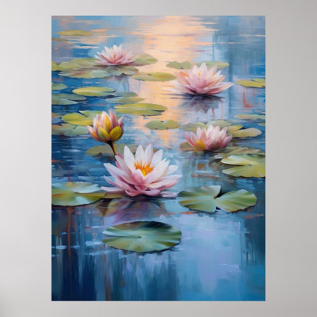 Serene Vatten Lily Pond Fine Art Poster (Framsidan)