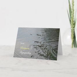 Serene Vatten med Dragonfly Sympathy Greeting Card Kort