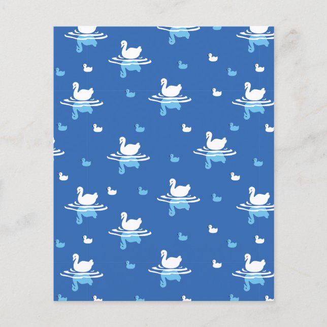 Serene Vatten - Uppspelningsbar utformning av Svan Flygblad (Framsidan)