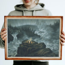 Serene Vintage Waterfall Carl Svante Hallbeck